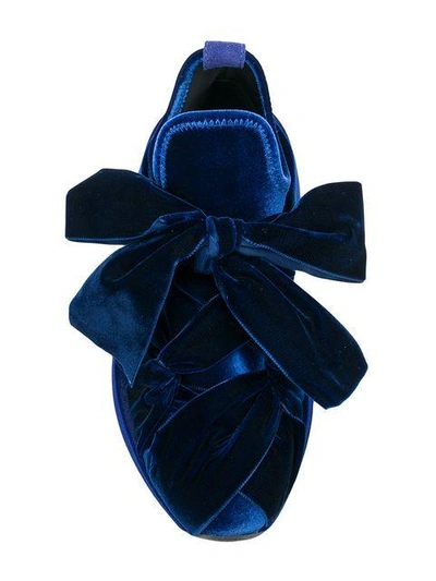 Shop Mm6 Maison Margiela Bow Tie Sneakers - Blue