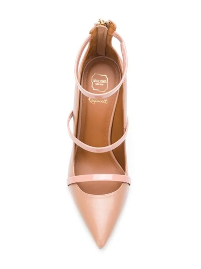 Shop Malone Souliers Pointed Toe Pumps In Neutrals