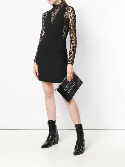 Shop Givenchy Medium Printed Clutch Bag In Black