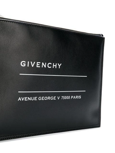 Shop Givenchy Medium Printed Clutch Bag In Black