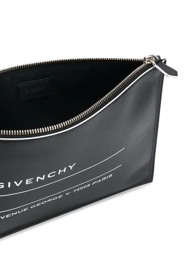 Shop Givenchy Medium Printed Clutch Bag In Black