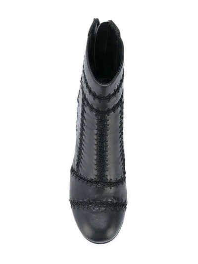 Shop Steffen Schraut Stitching Detailing Ankle Boots - Black