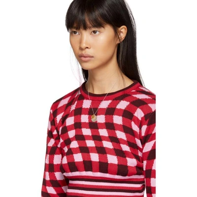 Shop Molly Goddard Pink And Red Fifi Jumper In Pink/red