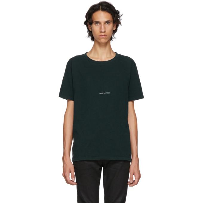 saint laurent green t shirt