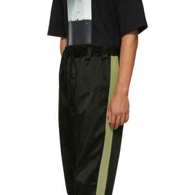 Shop Song For The Mute Black Baggy Side Tape Lounge Pants