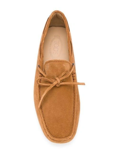 Shop Tod's Gommino Loafers - Brown