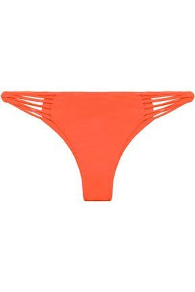 Shop Mikoh Woman Banyans Low-rise Bikini Briefs Bright Orange