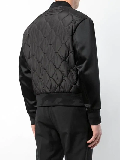 Shop Neil Barrett Quilted Bomber Jacket In Black