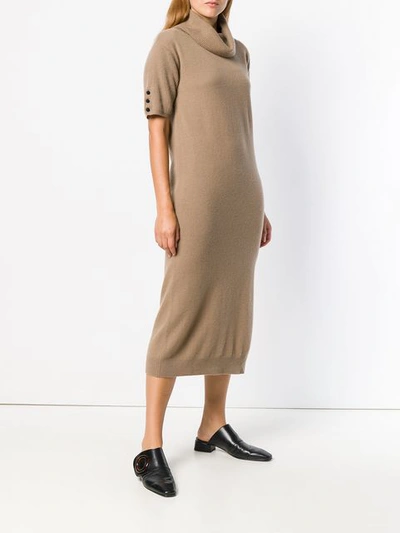 Shop Max Mara Tirreno Dress In Brown