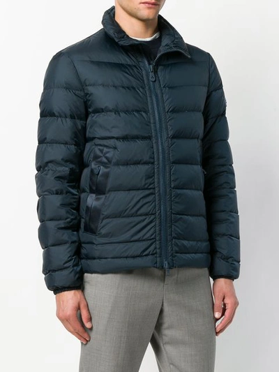 Shop Peuterey Short Padded Jacket In Blue