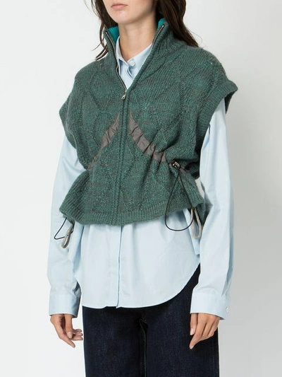 Shop Aalto Zipped Knit Vest - Blue