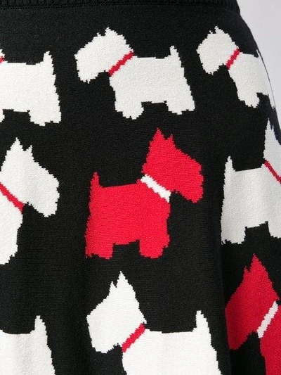 Shop Boutique Moschino Dog Pattern A-line Skirt - Black