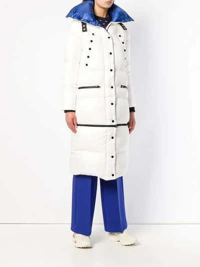 Shop Rossignol Long Puffer Coat In White