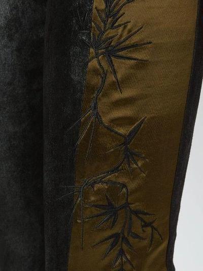 Shop Haider Ackermann Embroidered Side Trousers In Black
