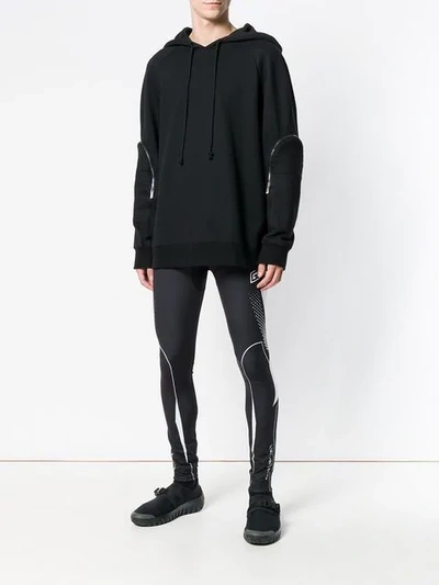 Shop Givenchy Logo Printed Leggings In Black