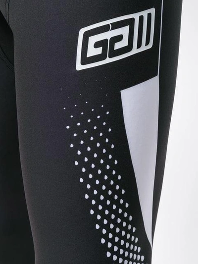 Shop Givenchy Logo Printed Leggings In Black