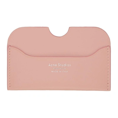 Shop Acne Studios Pink Elmas Card Holder In Powder Pink