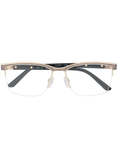 Shop Cazal Rectangular Shaped Glasses In Black