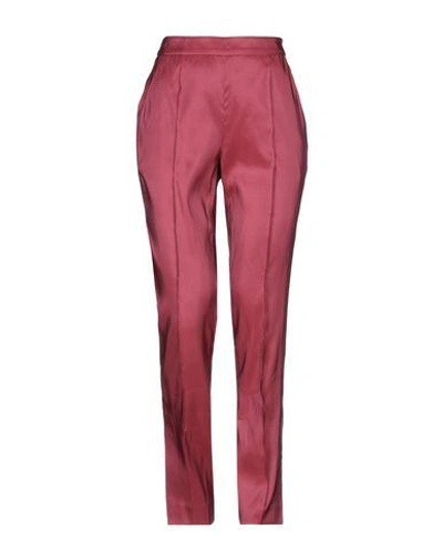 Shop Rosie Assoulin Casual Pants In Maroon
