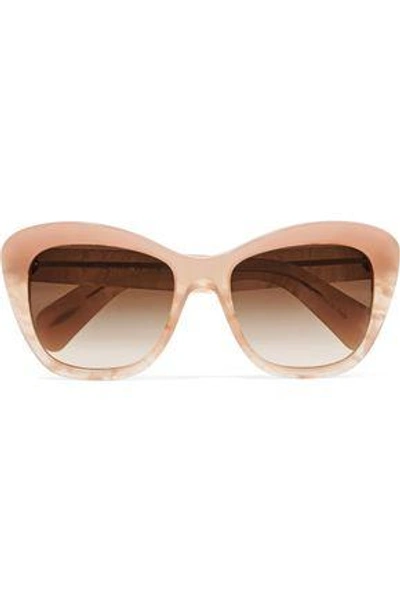 Shop Oliver Peoples Woman Emmy D-frame Acetate Sunglasses Peach