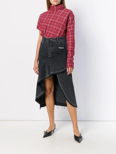 Shop Off-white Denim Ruffles Skirt