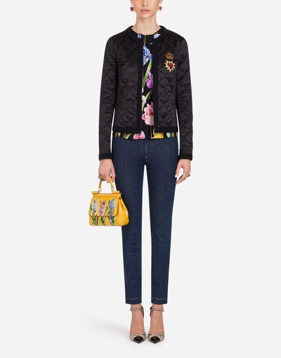 Shop Dolce & Gabbana Satin Blazer In Black