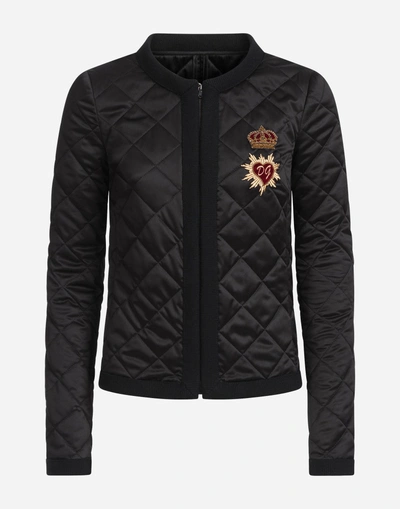 Shop Dolce & Gabbana Satin Blazer In Black