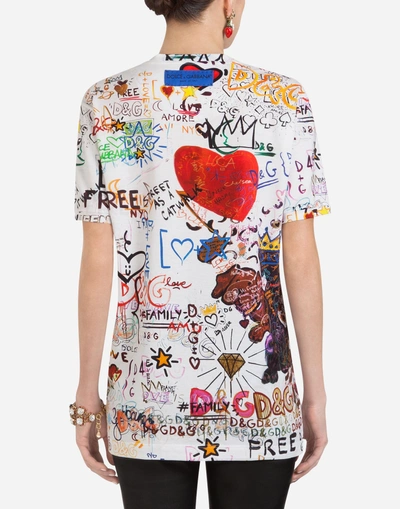 Shop Dolce & Gabbana Cotton T-shirt In Multi-colored
