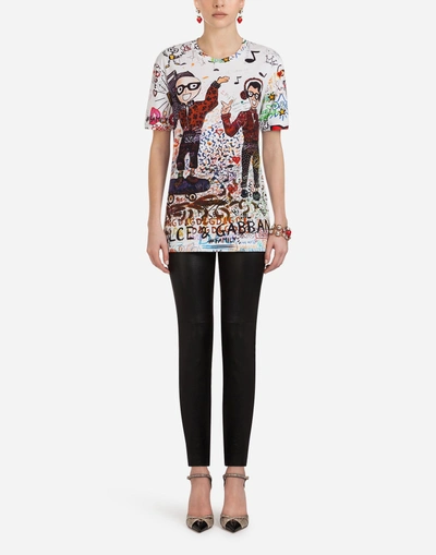 Shop Dolce & Gabbana Cotton T-shirt In Multi-colored
