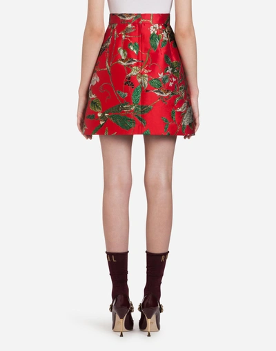 Shop Dolce & Gabbana Jacquard Skirt In Multi-colored