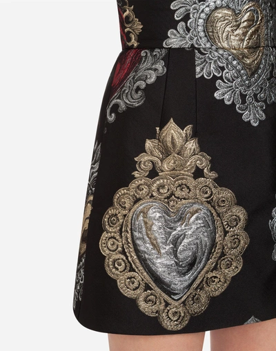 Shop Dolce & Gabbana Jacquard Skirt In Black