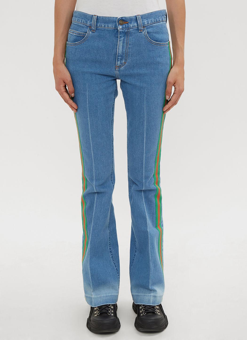 stretch denim flare jeans