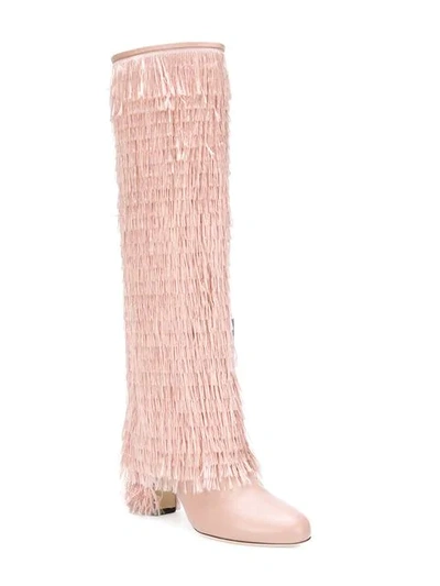 Shop Jimmy Choo Magalie 65 Knee High Boots - Pink