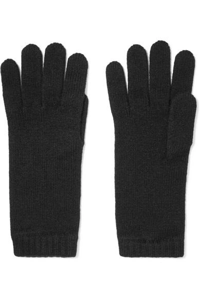 Shop Johnstons Of Elgin Cashmere Gloves In Black
