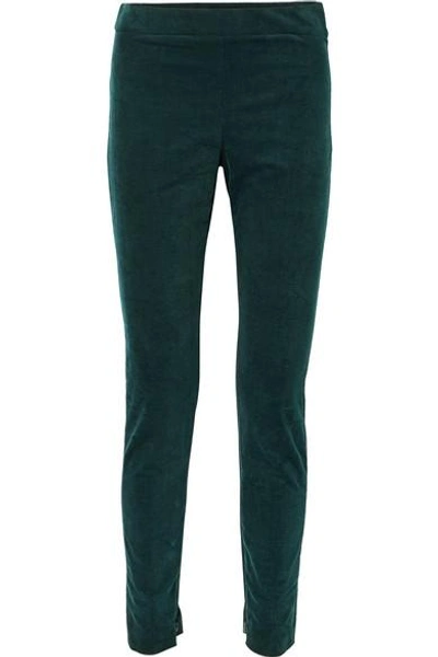 Shop Theory Cotton-blend Corduroy Leggings In Forest Green