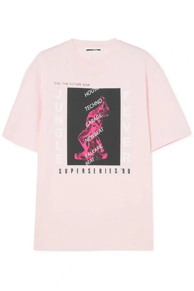 Shop Mcq By Alexander Mcqueen Printed Cotton-jersey T-shirt In Pink