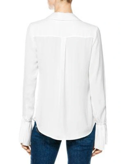 Shop Paige Abriana Bell Sleeve Blouse In White