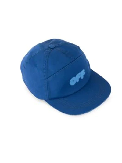 Shop Off-white Blurred Off Snap Back Baseball Cap In Dark Blue