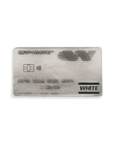Off-white Credit Card Money Clip In Silver | ModeSens