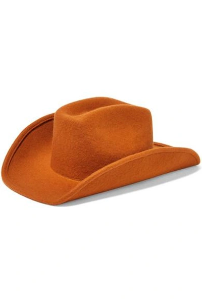 Shop Clyde Wool-felt Hat In Orange