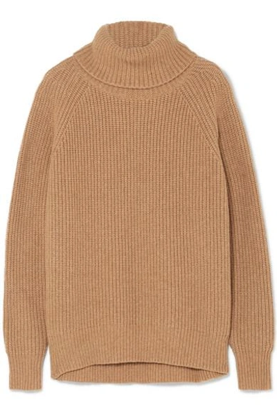 Shop Nili Lotan Anitra Ribbed Wool-blend Turtleneck Sweater