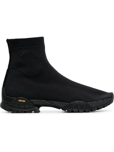 Shop Alyx Black Knit Hiking Boots