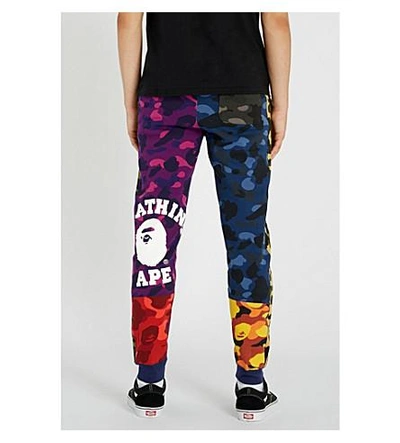 Shop A Bathing Ape Camouflage Crazy Cotton-jersey Jogging Bottoms In Multi