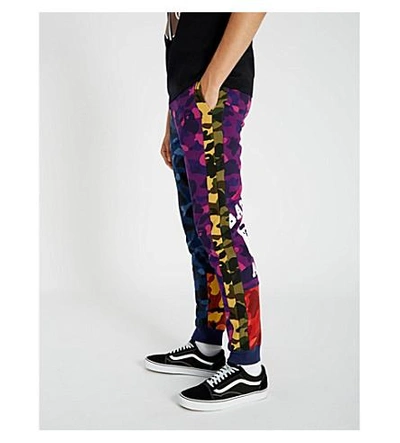 Shop A Bathing Ape Camouflage Crazy Cotton-jersey Jogging Bottoms In Multi