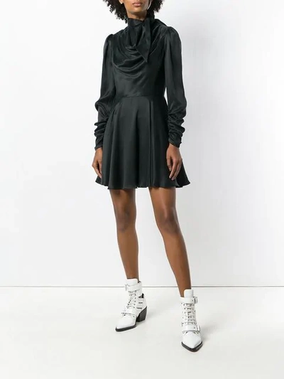 Shop Zimmermann Draped Short Dress - Black