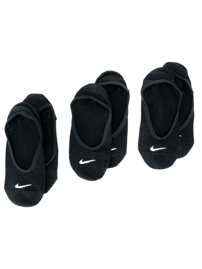 Shop Nike Pack Of Three Sock - Black