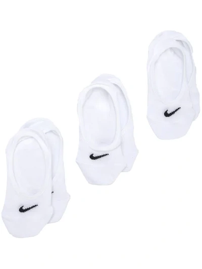 Shop Nike Pack Of Three Socks - White