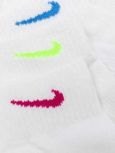 Shop Nike Pack Of Three Performance Cushioned Socks - White