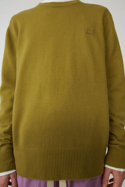 Shop Acne Studios Crewneck Sweater Olive Green