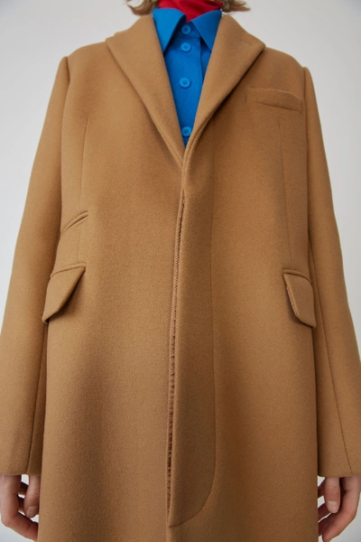 Shop Acne Studios Single Breasted Jacket Camel Brown